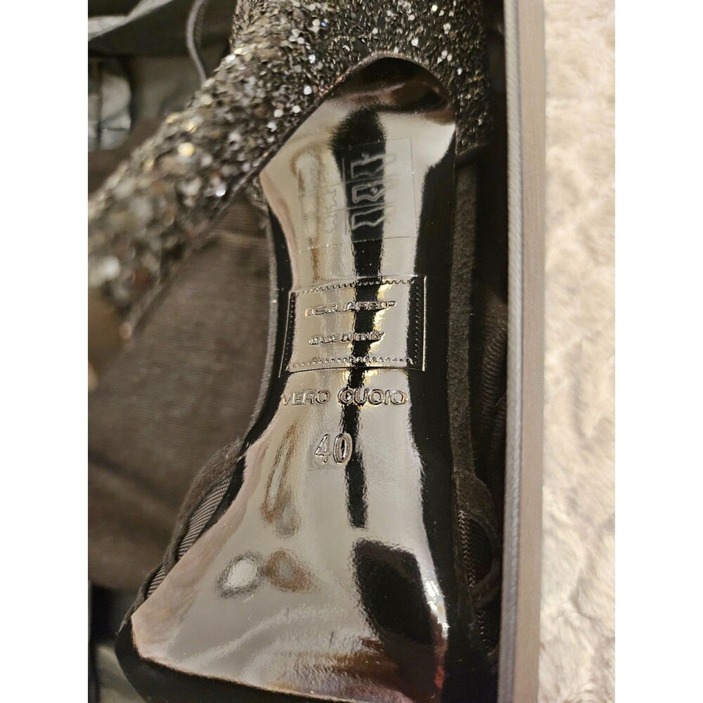 Dsquared2 Decollette black glitter stilettos, size IT 40, US 9, NIB - Picture 9 of 16